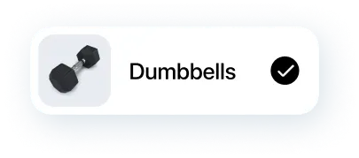 Dumbbells selected