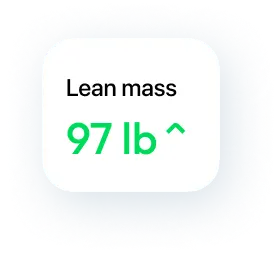 Lean mass 97 lb